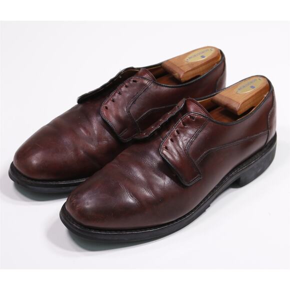 Allen Edmonds Men's Sanford Burgundy Plain Toe Leather Oxford Dress Shoes 9 D - Picture 2 of 12
